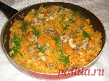 Капуста тушеная с грибами | Вегетарианские рецепты