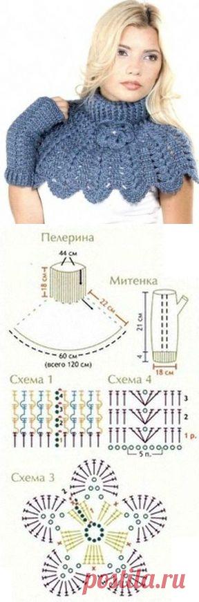 Вяжем крючком. Манишка | Наш дом