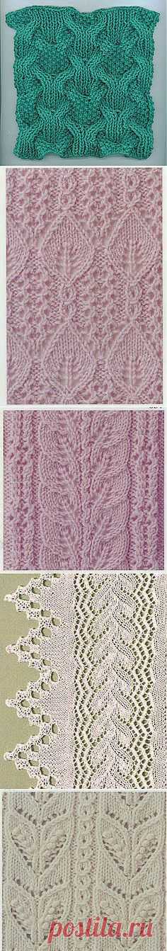 Knit stitches and Knitting charts в Pinterest