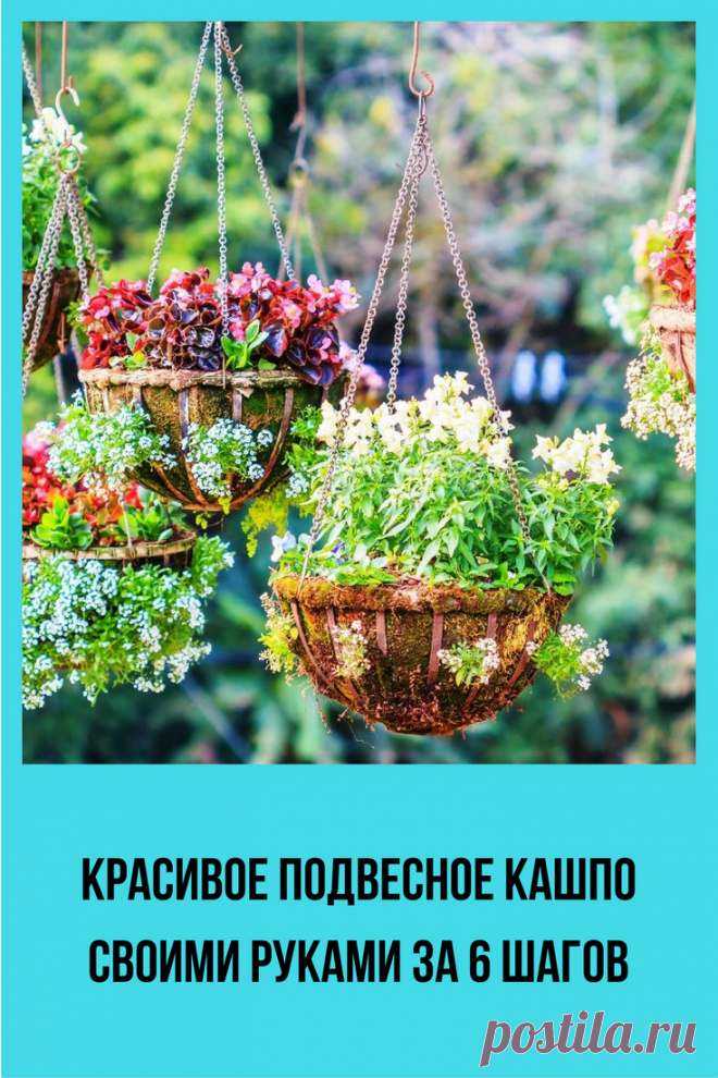 Приходилось ли вам восхищаться пышными корзинами, украшающими сад словно "цветочные шары"? О том, как просто и быстро сделать подвесное кашпо и преобразить дачный участок, читайте в этом материале.