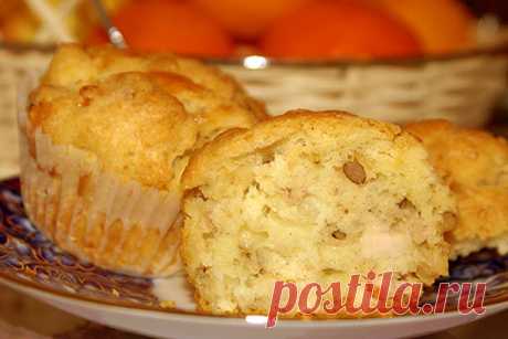 Маффины с ветчиной, сыром и орехами