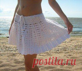 Ажурная юбка крючком.