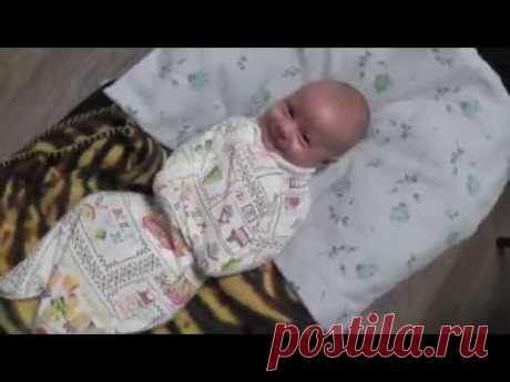Показ пеленки собственного пошива по типу Woombie Swaddle - YouTube