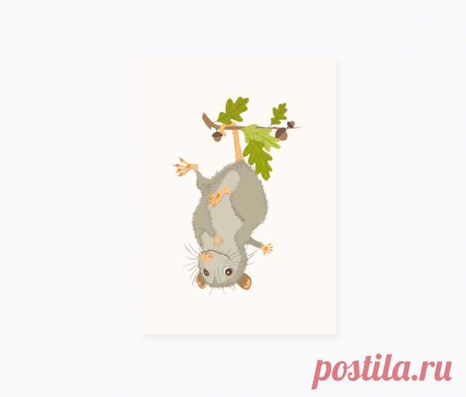 opossum wall art woodland art print 8x10 nursery art for | Etsy