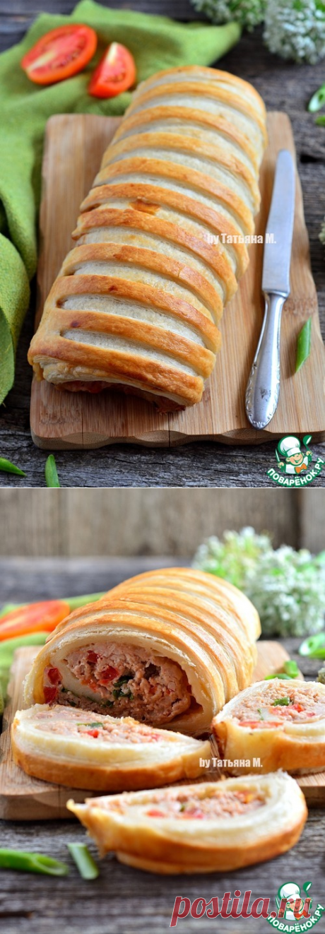 Закусочный рулет с мясом - кулинарный рецепт
