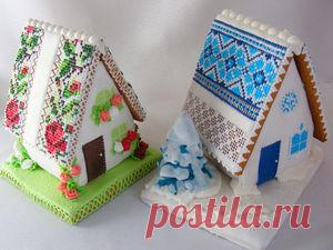 Делаем пряничные домики: зимний и летний. Часть 1