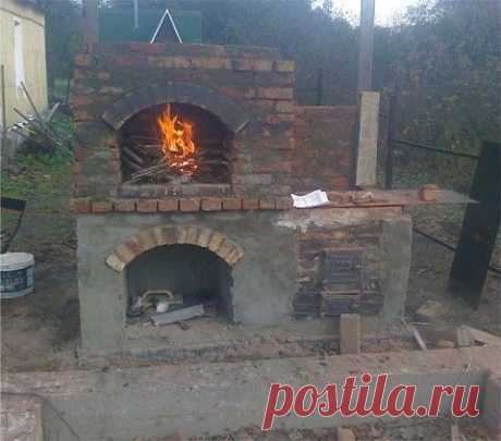 Как я делал печку барбекю на даче