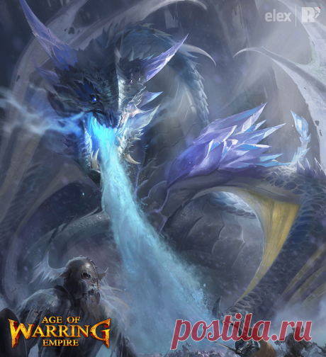 ArtStation - AOE Card - Ice Dragon, Red Pencil Art