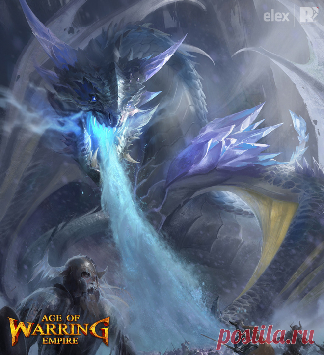 ArtStation - AOE Card - Ice Dragon, Red Pencil Art