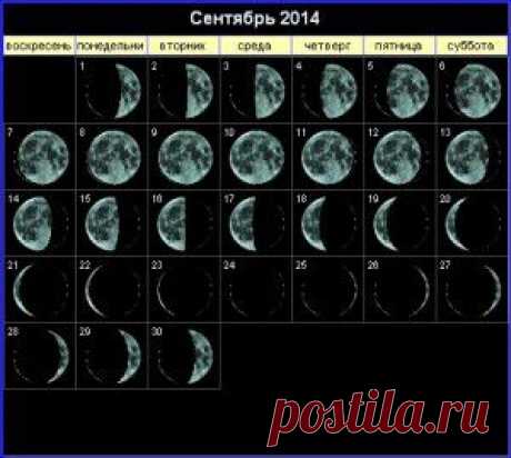 НОВОЛУНИЕ И ПОЛНОЛУНИЕ В СЕНТЯБРЕ 2014.год.