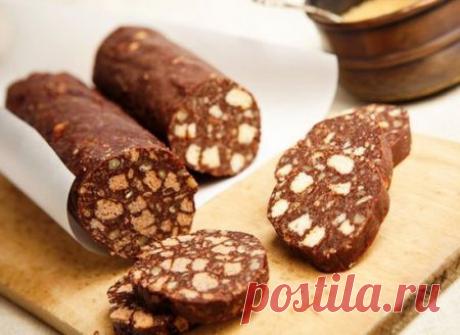 Шоколадная колбаса из детства » Рецептико