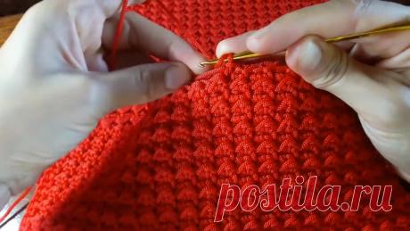 Плотный узор крючком