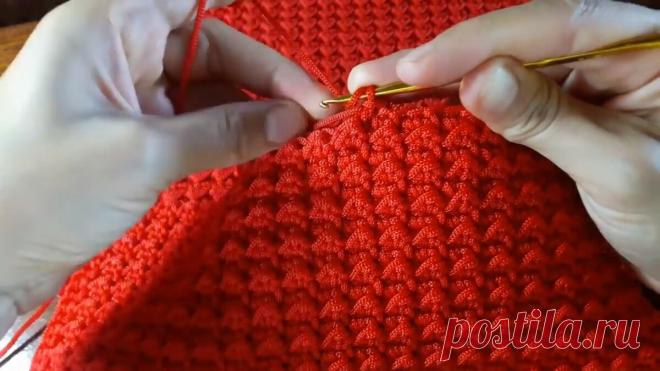 Плотный узор крючком