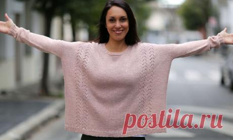 Вязанный пуловер бокси All the Love - Вяжи.ру