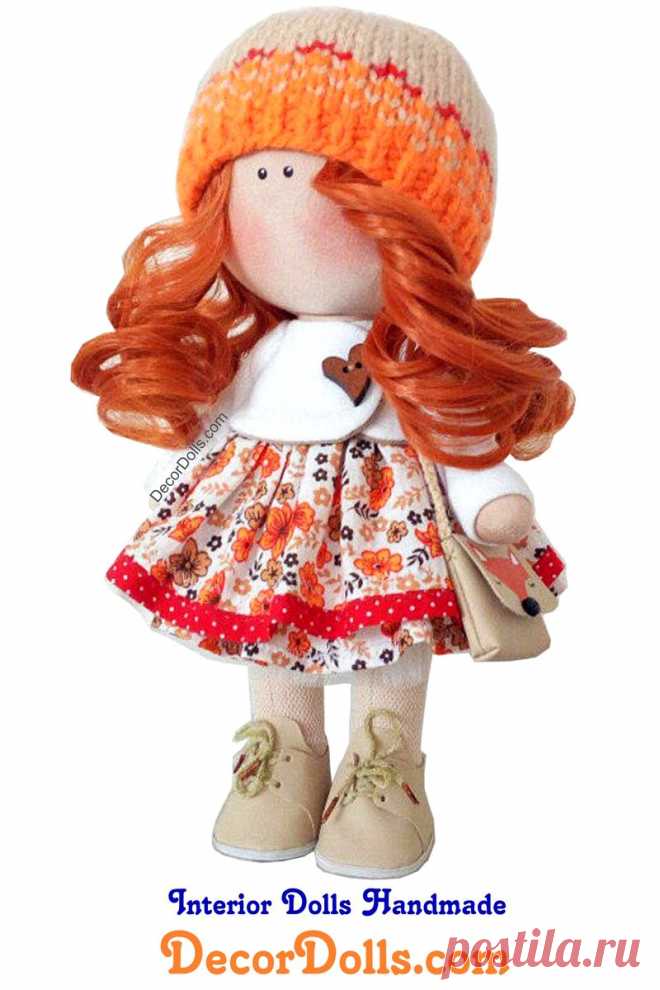 Textile Soft Doll, Handmade Baby Room Doll, Love Winter Doll, Poupée, Cloth Rag Doll, Christmas Fabric Tilda Doll, Nursery Decor Doll by Olga K Hello, dear visitors!This is handmade cloth doll created by Master Olga K (Taraz, Kazakhstan).  Doll is made BY ORDER. Order production time is 7 - 14 days. FREE SHIPPING TO ANY COUNTRYDoll is 25 cm (9,8 inch)  tall and made of only quality materials.You can find them in our shop searching by artist name, stated in the