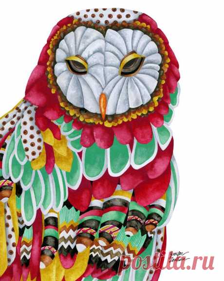 Owl Aura. Candy Colored Edition Art Print | Etsy