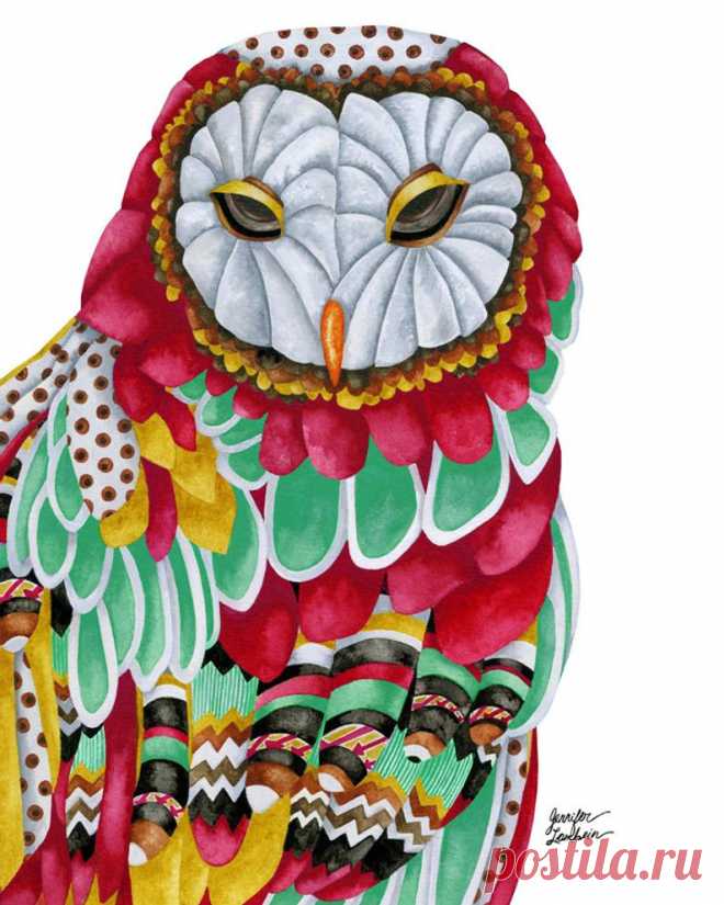 Owl Aura. Candy Colored Edition Art Print | Etsy