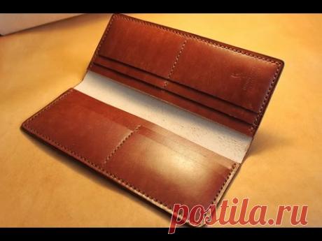 Making a Leather Long Wallet (Simple)