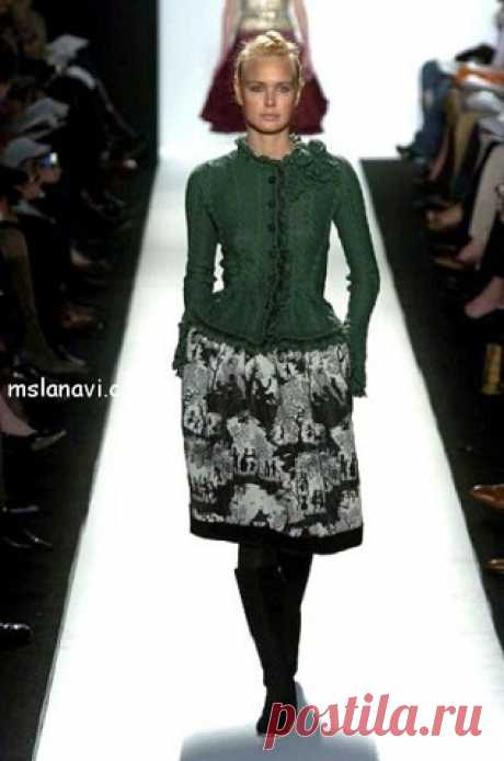Красивый вязаный жакет от Oscar de la Renta