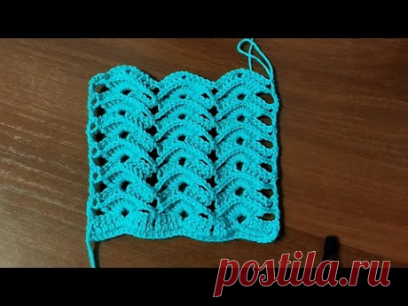 КРАСИВЫЙ, ОБЪЁМНЫЙ УЗОР КРЮЧКОМ. Видео для начинающих.