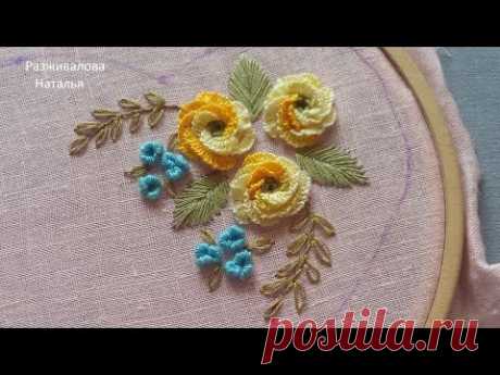 МК. Сердечко с вышивкой. Часть 2. Вышивка рисунка. Heart with embroidery. Part 2. Embroidery.