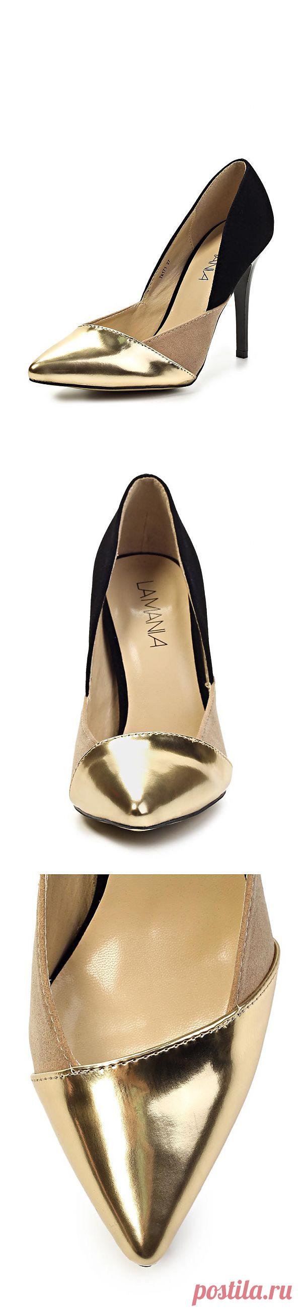 Туфли Lamania - эффектное дополнение вечернего гардероба. Заостренный золоченый мыс и изящная шпилька - бескомпромиссный акцент на ноги! Геометричный дизайн порадует поклонниц стиля 'минимализм'. 
Купить за 2 290 рублей