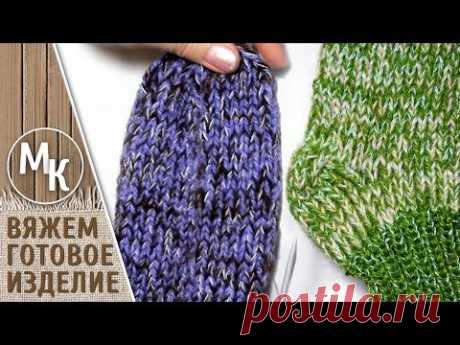 Носки на 5 спицах, вяжем мужские и женские носки, вязаные носки 36 и 38 размеров, МК, видеоурок. - YouTube