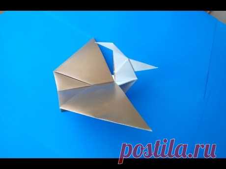 Простой птеродактиль оригами, Simple Origami pterodactyl.