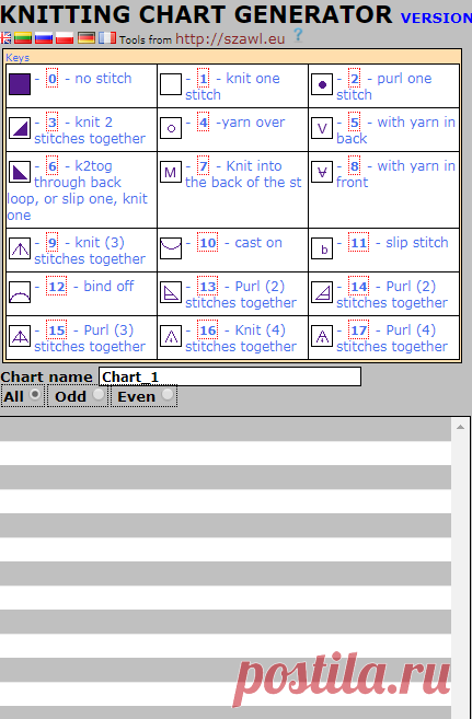 Knitting chart generator / Генератор узоров