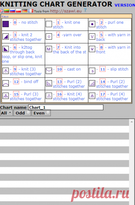 Knitting chart generator / Генератор узоров