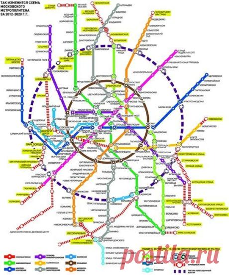 Новая схема метро: Москва 2015-2020