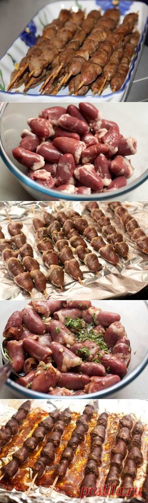 Как приготовить шашлычки из куриных сердечек - рецепт, ингридиенты и фотографии