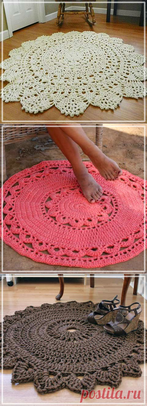 Царские круглые коврики-салфетки в современном интерьере — HandMade