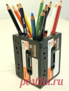 Portalápices con cassettes