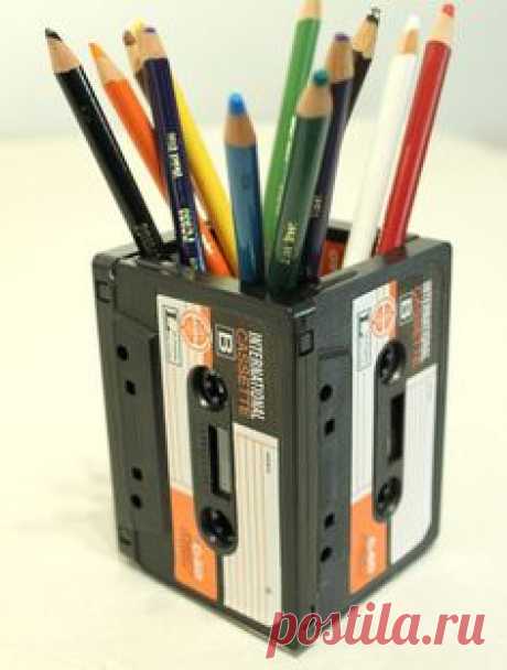 Portalápices con cassettes
