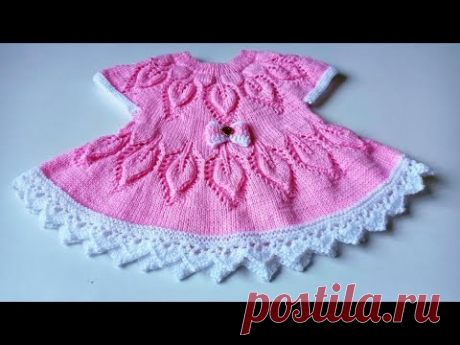 платье спицами ЛИСТОПАД часть 1