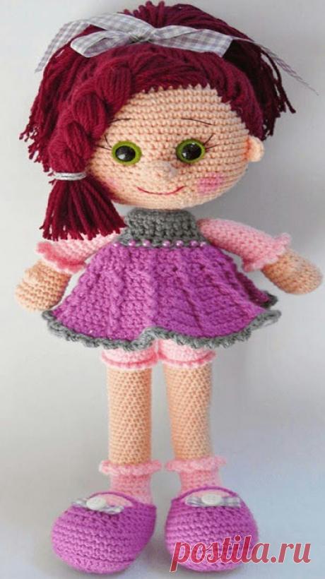 вязаная кукла Candy girl