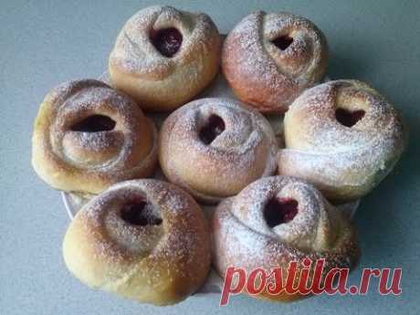 Булочки с клубникой. Нежнейшие!!!