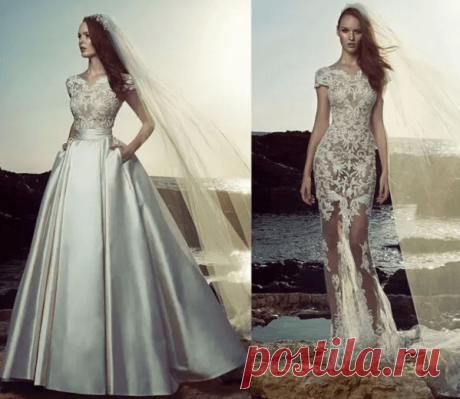 Свадебные платья красного цвета - фото