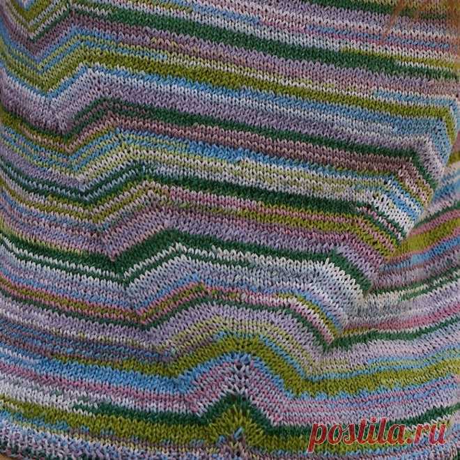 Как вязать «ломаные» линии: поставим полоски в угол | SIBKNITTING // Канал о вязании | Яндекс Дзен