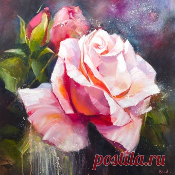 вАлмазе RU - арт.21192 Алмазная мозаика "Прекрасная роза" [размер 40*40 см.] - 2100 руб. - под заказ
