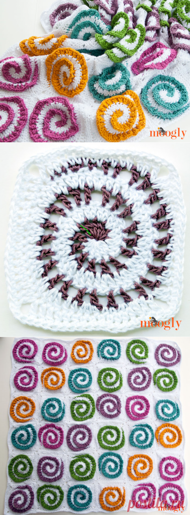 Free #Crochet Pattern: Modern Rose Afghan