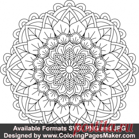 SVG Mandala Art #239 &amp;#8211; ColoringPagesMaker
