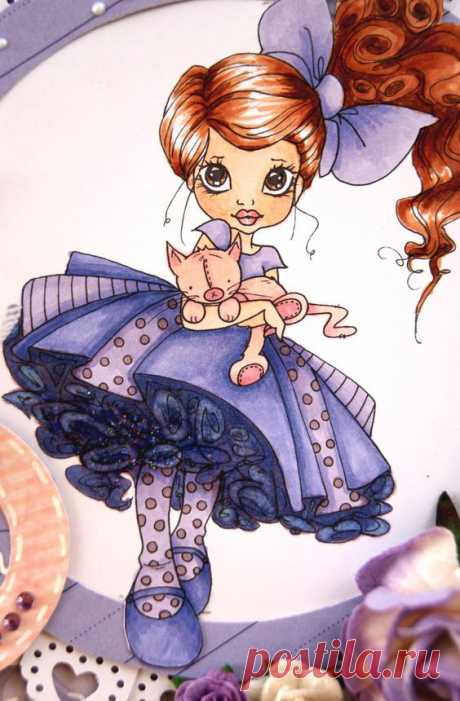 Este es uno de esos dibujos que estampas, bueno, en este caso que imprimes, porque es un sello digital, solo por probar cómo quedará pint...
