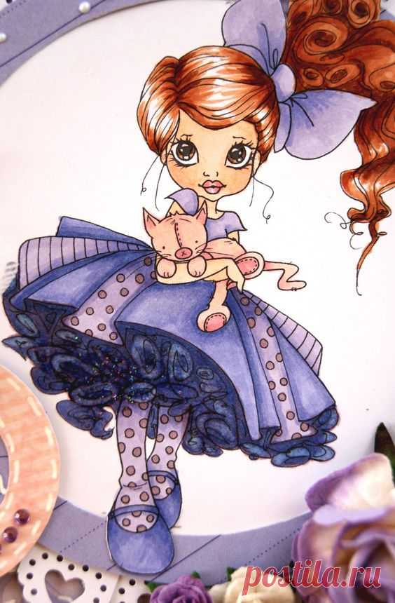 Este es uno de esos dibujos que estampas, bueno, en este caso que imprimes, porque es un sello digital, solo por probar cómo quedará pint...