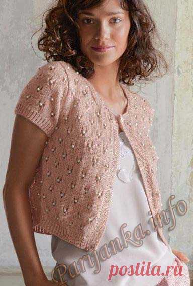 Жакет с короткими рукавами (ж) 28*166 Bergere de France №3689