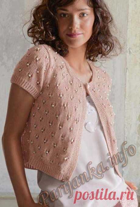 Жакет с короткими рукавами (ж) 28*166 Bergere de France №3689