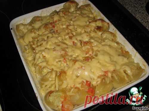 Башмачки с куриным фаршем запеченые в грибном соусе