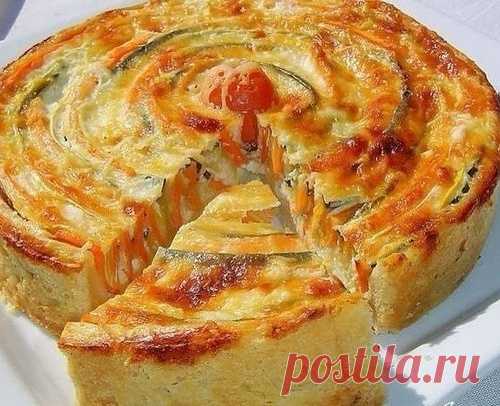 ПОТРЯСАЮЩЕ КРАСИВЫЙ И ВКУСНЫЙ ОВОЩНОЙ ПИРОГ