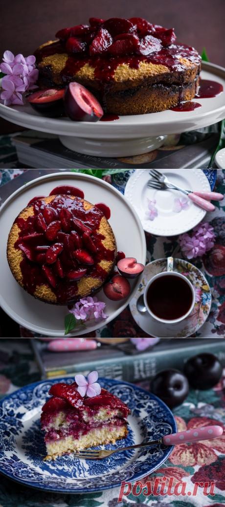 Сливовый пирог без муки » Рецепты » Кулинарный журнал Насти Понедельник. Кулинарные рецепты с фото.